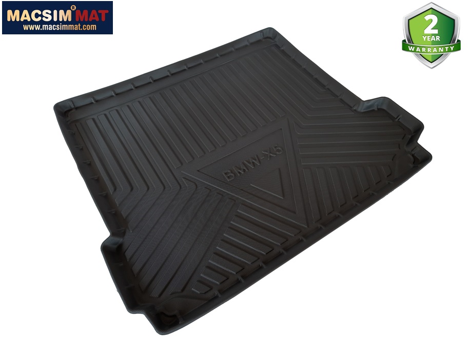 Thảm lót cốp qd xe ô tô BMW X5 2008-2017 nhãn hiệu Macsim chất liệu TPV cao cấp màu đen