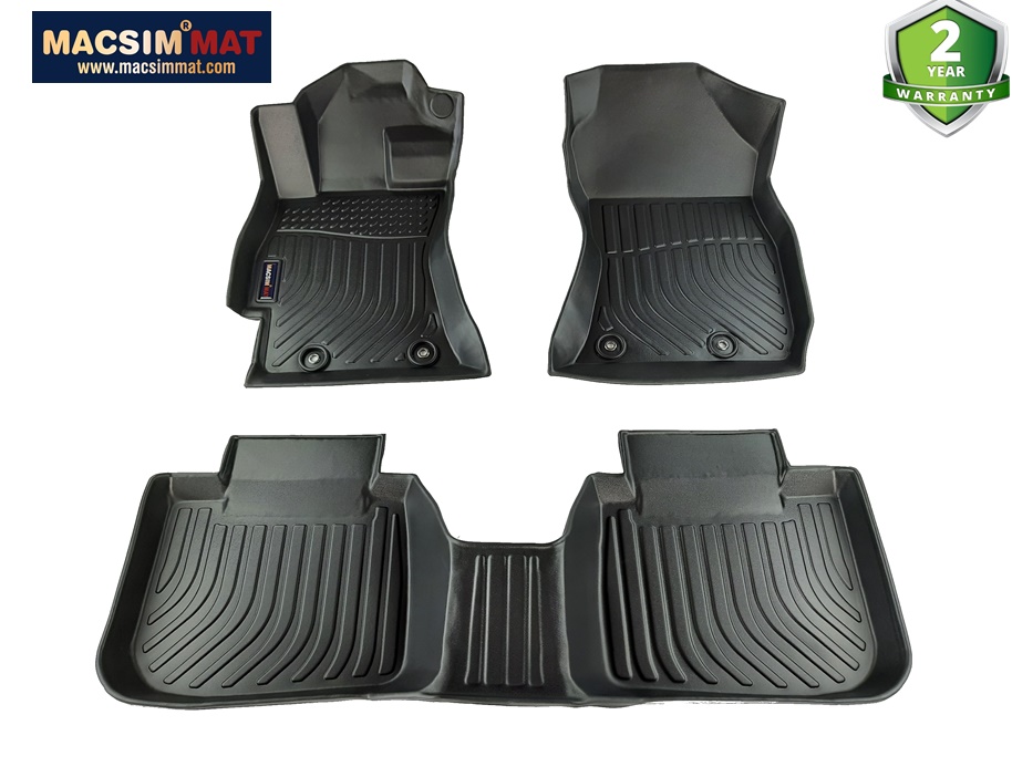 Thảm sd lót sàn xe ô tô Subaru outback 2015-2019 Nhãn hiệu Macsim chất liệu nhựa TPE cao cấp màu đen