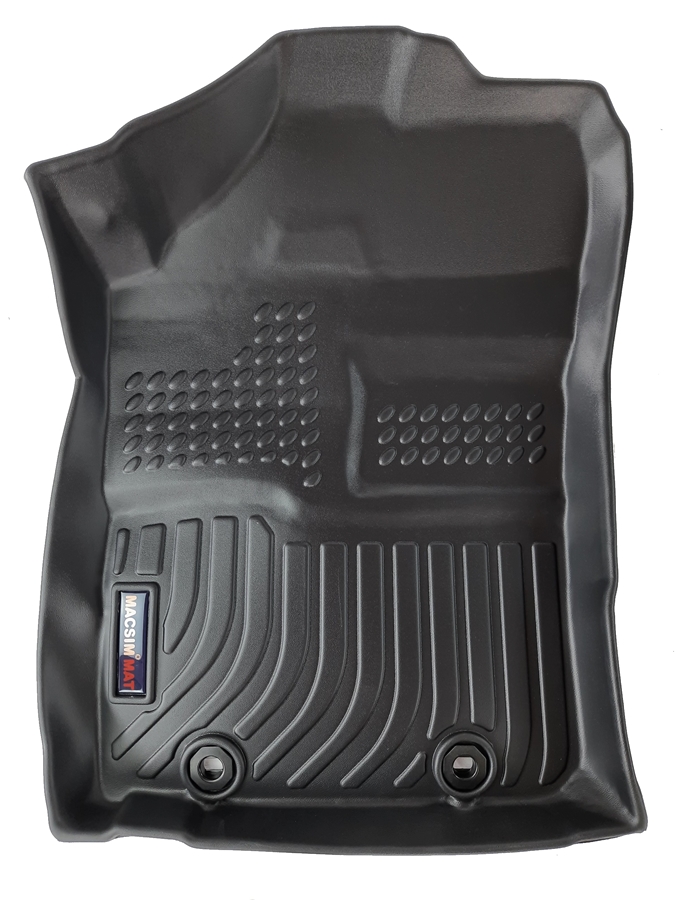 Thảm sd1 lót sàn xe ô tô Toyota Wigo 2017-2020 Nhãn hiệu Macsim chất liệu nhựa TPE cao cấp màu đen