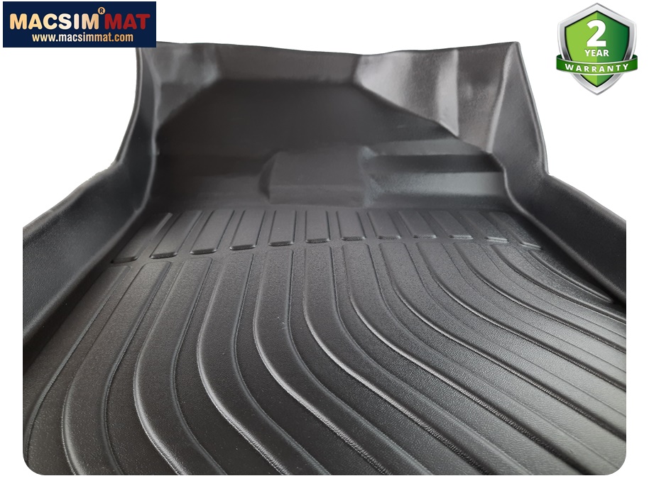 Thảm sd1 lót sàn xe ô tô Toyota Wigo 2017-2020 Nhãn hiệu Macsim chất liệu nhựa TPE cao cấp màu đen