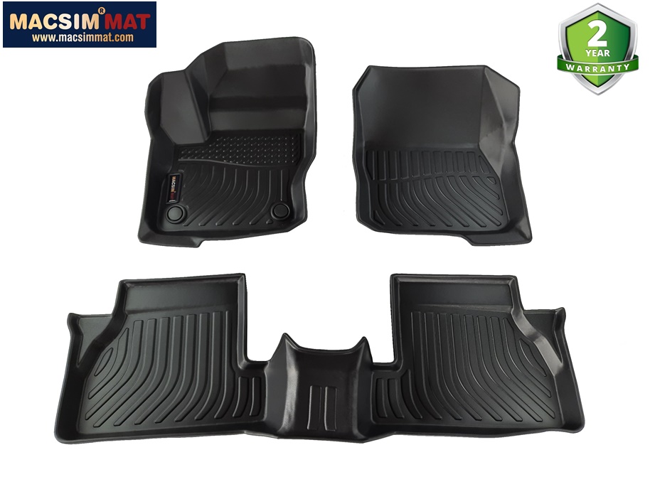 Thảm lót sàn xe ô tô Ford Focus  2013-2020 Nhãn hiệu Macsim chất liệu nhựa TPE cao cấp màu đen