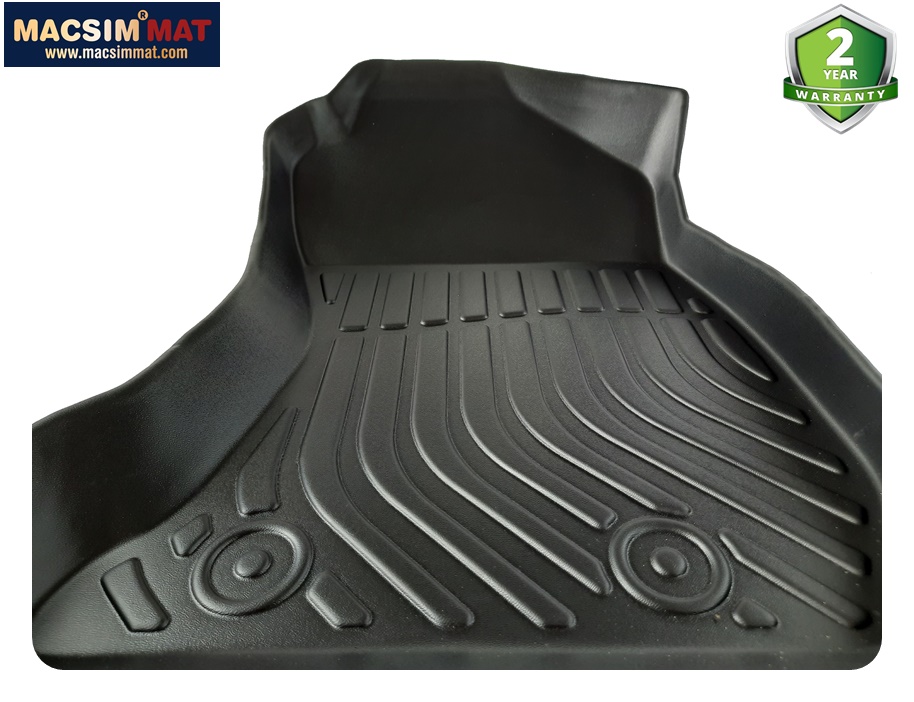 Thảm lót sàn xe ô tô Subaru Forester 2013- 2018 Nhãn hiệu Macsim chất liệu nhựa TPE cao cấp màu đen