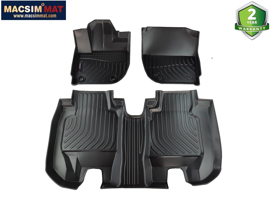 Thảm lót sàn xe ô tô Honda HRV (sd) 2016-nay Nhãn hiệu Macsim chất liệu nhựa TPE cao cấp màu đen