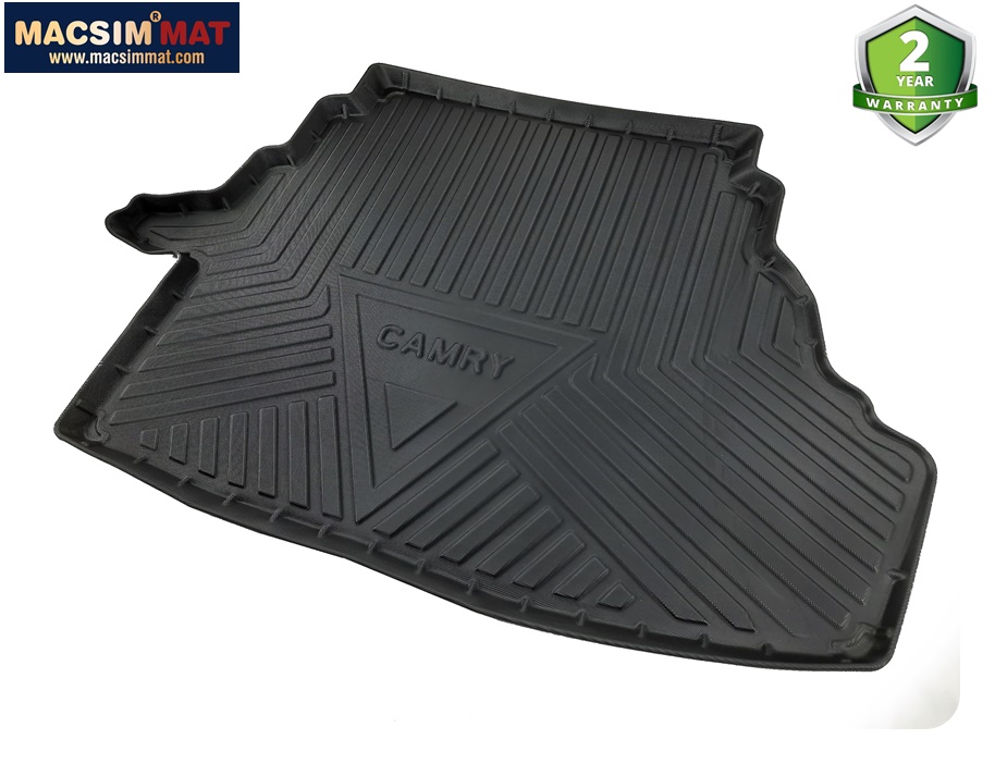 Thảm lót cốp qd xe ô tô Toyota Camry 2006 - 2011 nhãn hiệu Macsim chất liệu TPV cao cấp màu đen (611)