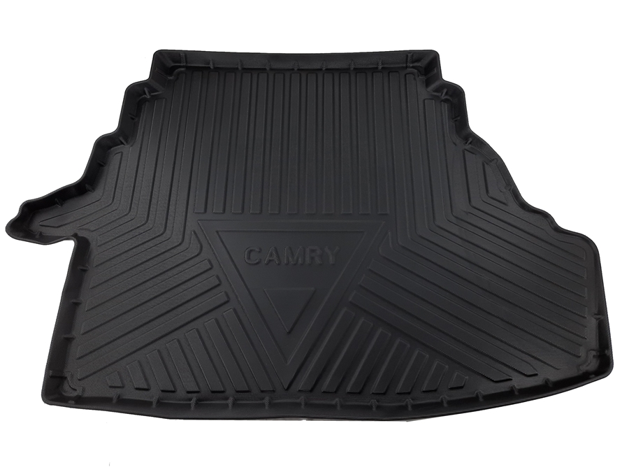 Thảm lót cốp qd xe ô tô Toyota Camry 2006 - 2011 nhãn hiệu Macsim chất liệu TPV cao cấp màu đen (611)