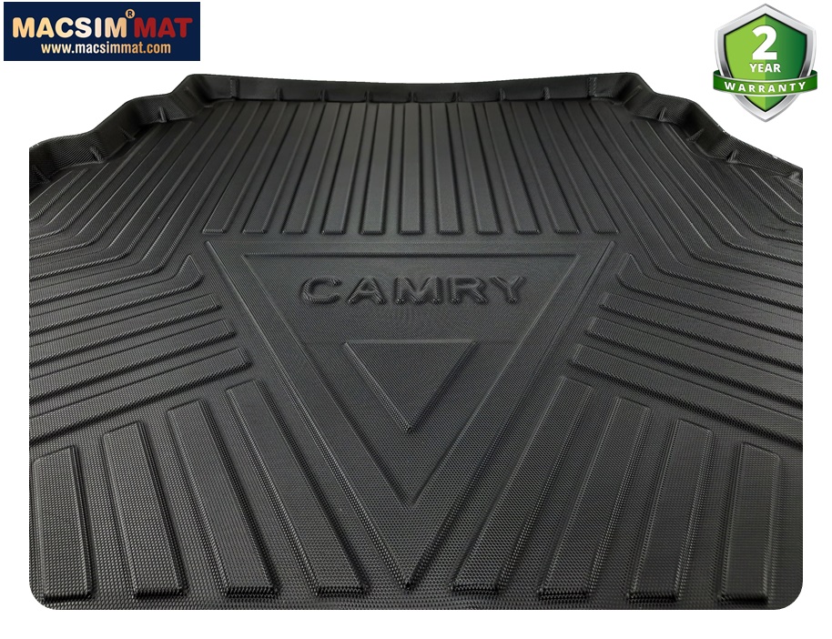 Thảm lót cốp qd xe ô tô Toyota Camry 2006 - 2011 nhãn hiệu Macsim chất liệu TPV cao cấp màu đen (611)
