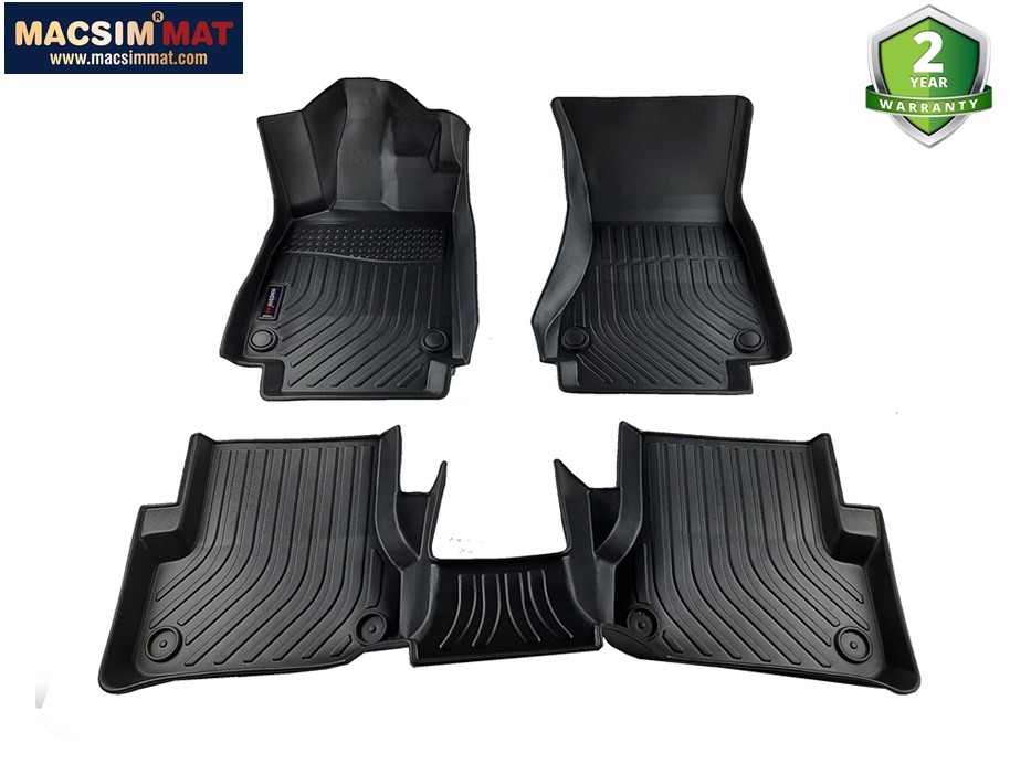 Thảm sd1 lót sàn xe ô tô Audi A6 2012 -2018 Nhãn hiệu Macsim chất liệu nhựa TPE cao cấp màu đen