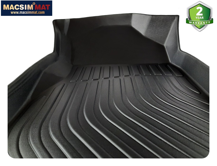 Thảm lót sàn xe ô tô Honda Brio  2018-2020 Nhãn hiệu Macsim chất liệu nhựa TPE cao cấp màu đen