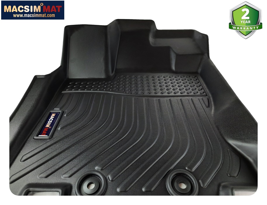 Thảm sd lót sàn xe ô tô Infiniti QX60 2014 - 2021Nhãn hiệu Macsim chất liệu nhựa TPE cao cấp màu đen