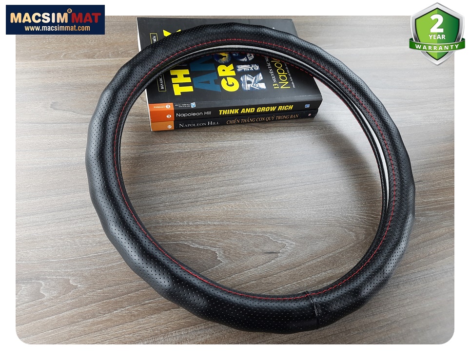 Bọc vô lăng cao cấp Acura  chất liệu da thật 100%, khâu tay thủ công size M phù hợp các loại xe nhãn hiệu Macsim mã 8990