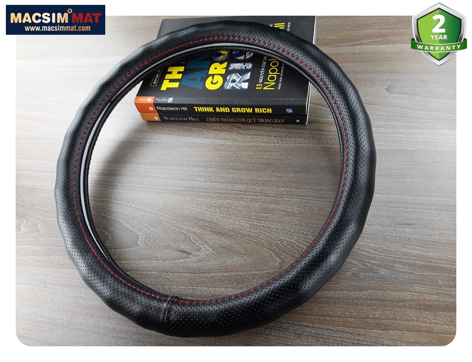 Bọc vô lăng cao cấp Acura  chất liệu da thật 100%, khâu tay thủ công size M phù hợp các loại xe nhãn hiệu Macsim mã 8990