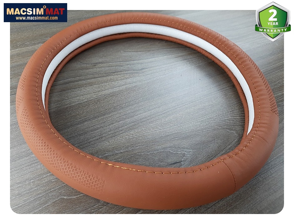 Bọc vô lăng cao cấp 8933 Lexus LX  chất liệu da thật - Khâu tay 100% size M -  nhãn hiệu Macsim