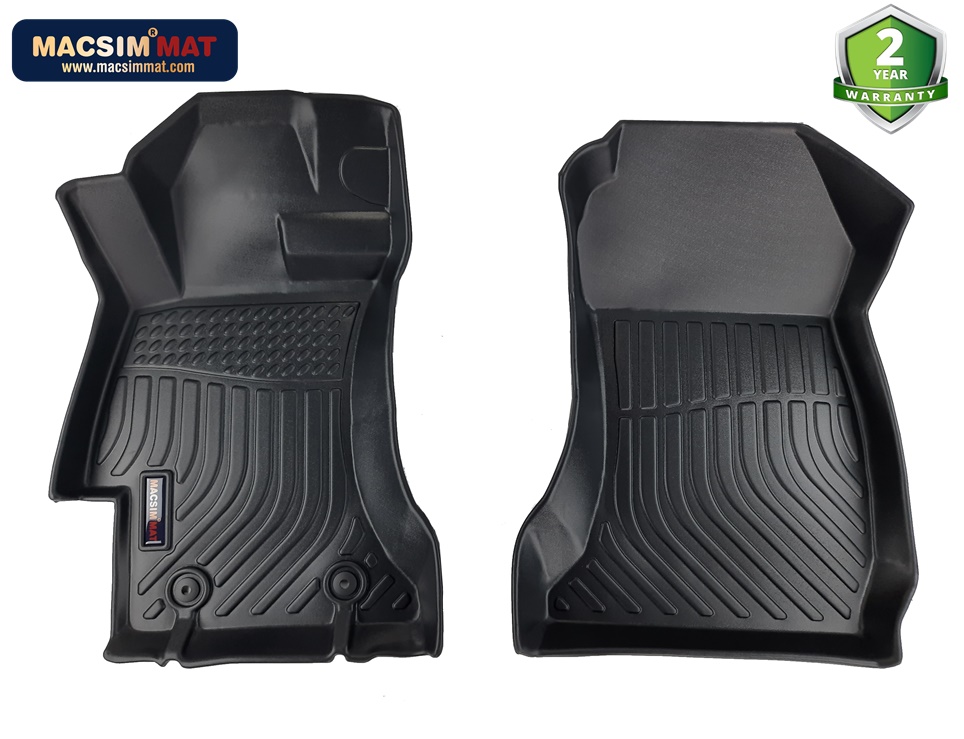 Thảm sd1 lót sàn xe ô tô Subaru WRX 2015-2020 Nhãn hiệu Macsim chất liệu nhựa TPE cao cấp màu đen