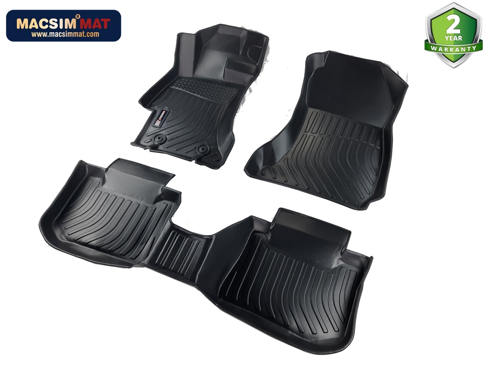 Thảm sd1 lót sàn xe ô tô Subaru WRX 2015-2020 Nhãn hiệu Macsim chất liệu nhựa TPE cao cấp màu đen