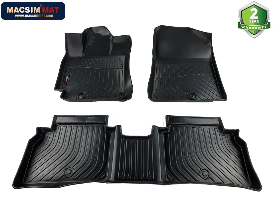 Thảm lót sàn xe ô tô  KIA K3 CERATO (2019-nay) chất liệu TPE thương hiệu Macsim màu đen