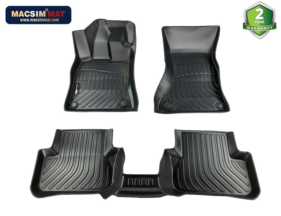 Thảm lót sàn sd xe ô tô Audi A5/ S5 2008-2017 Nhãn hiệu Macsim chất liệu nhựa TPE cao cấp màu đen