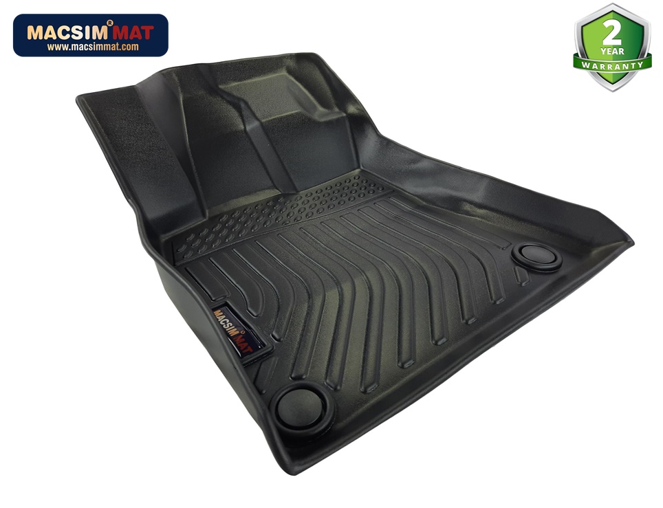 Thảm sd1 lót sàn xe ô tô Audi A4 2009-2015 Nhãn hiệu Macsim chất liệu nhựa TPE cao cấp màu đen