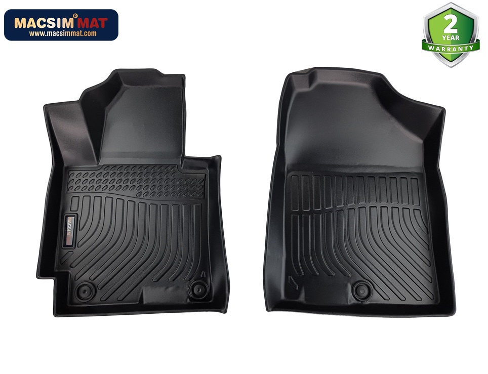 Thảm lót sàn xe ô tô KIA Seltos Premium 2019 - 2022 Nhãn hiệu Macsim chất liệu nhựa TPE cao cấp màu đen