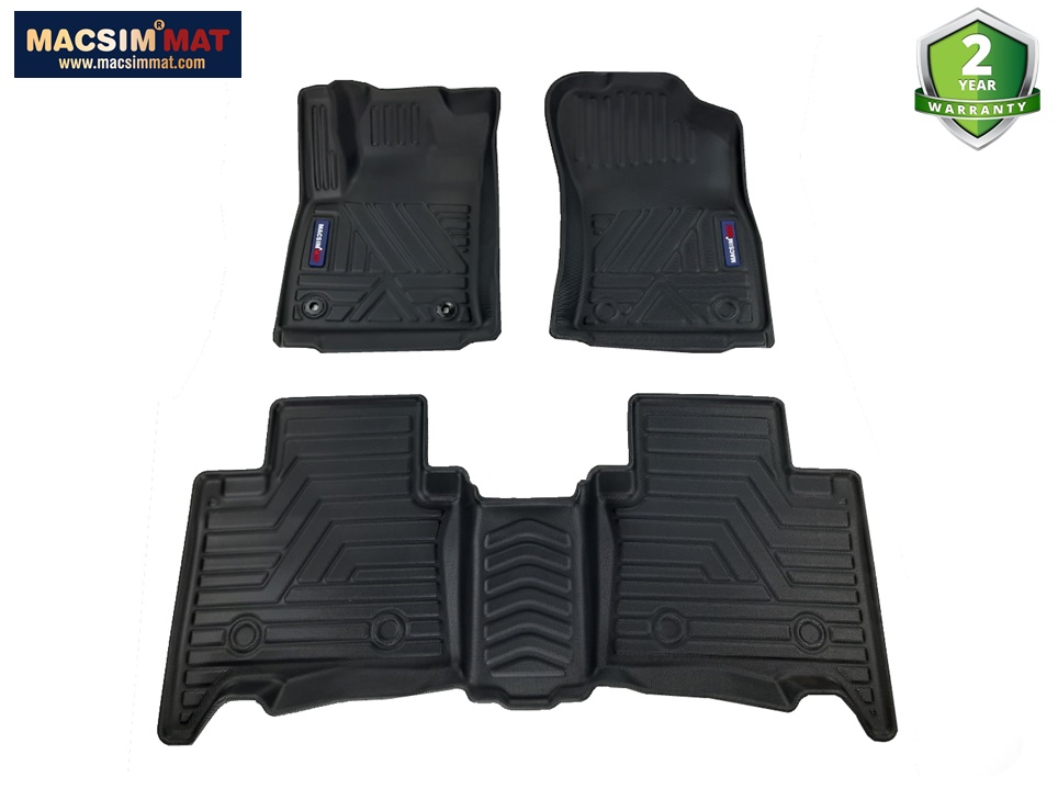 Thảm lót sàn xe ô tô Toyota Innova 2016-đến nay Nhãn hiệu Macsim chất liệu nhựa TPV cao cấp màu đen(FDW-024) - 2 hàng ghế
