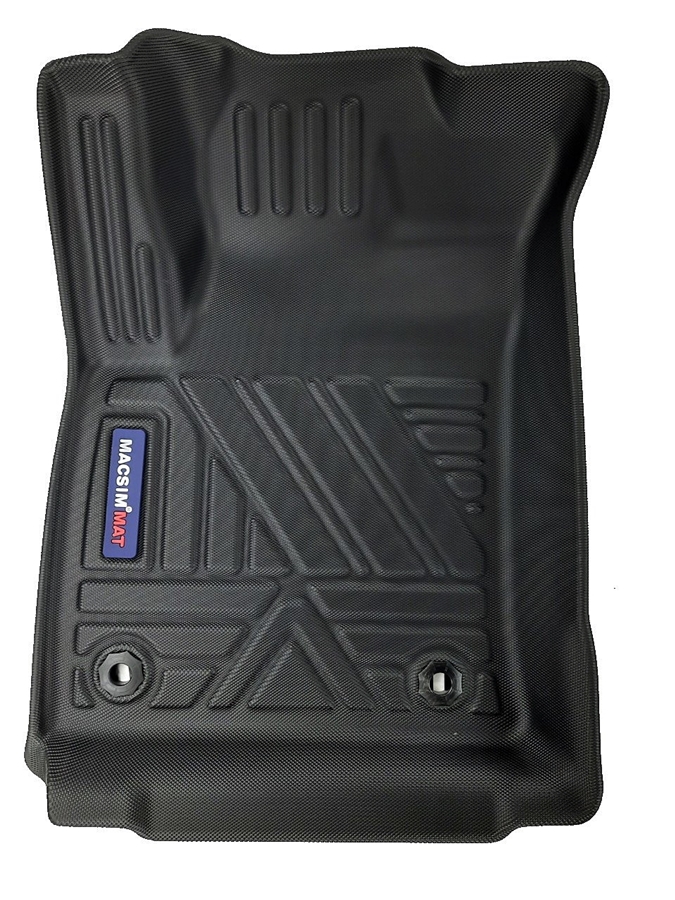 Thảm lót sàn xe ô tô Toyota Innova/ Fortuner 2017-đến nay Nhãn hiệu Macsim chất liệu nhựa TPV cao cấp màu đen - 2 hàng ghế