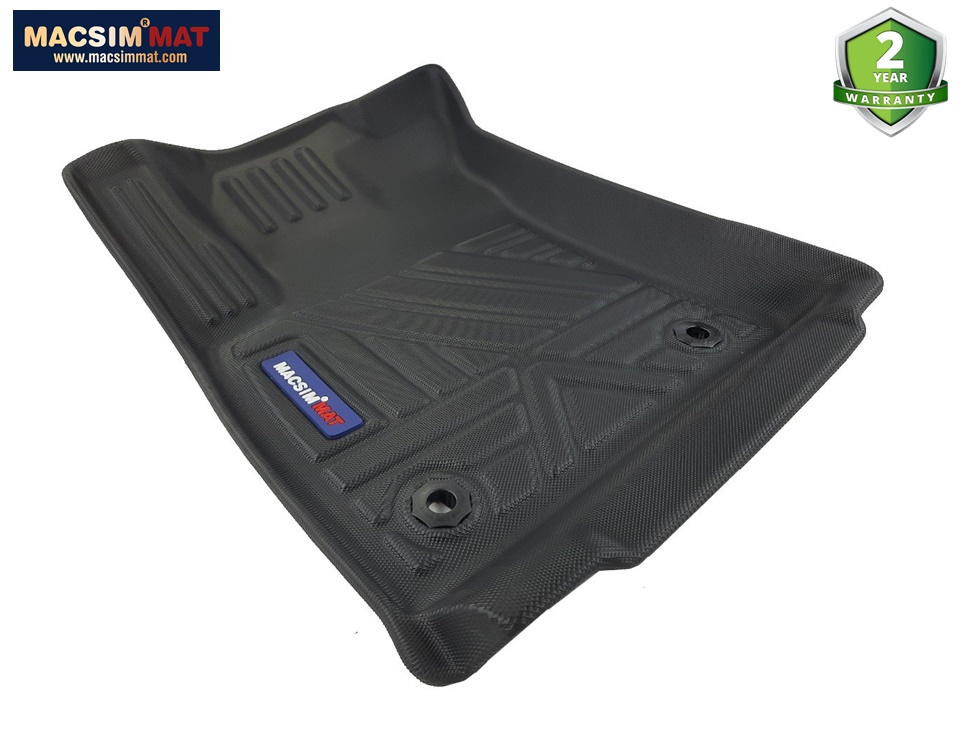 Thảm lót sàn xe ô tô Toyota Innova/ Fortuner 2017-đến nay Nhãn hiệu Macsim chất liệu nhựa TPV cao cấp màu đen - 2 hàng ghế