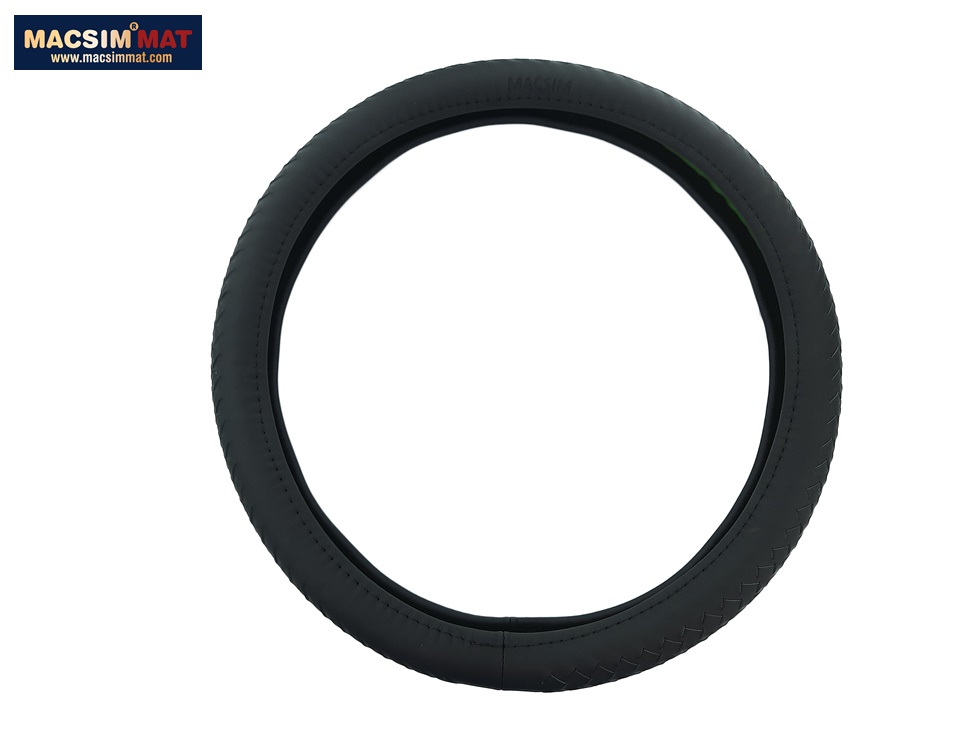 Bọc vô lăng cao cấp chất liệu da thật - Khâu tay 100% size M -  nhãn hiệu Macsim mã  L15T