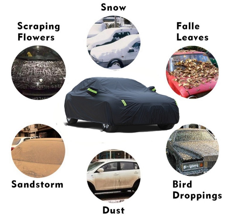 Bạt phủ ô tô thương hiệu MACSIM dành cho Mitsubishi Outlander - Chevrolet Captiva/Cruze/TrailBlazer - Ecosport/Escape -màu đen và màu ghi - bạt phủ trong nhà và ngoài trời