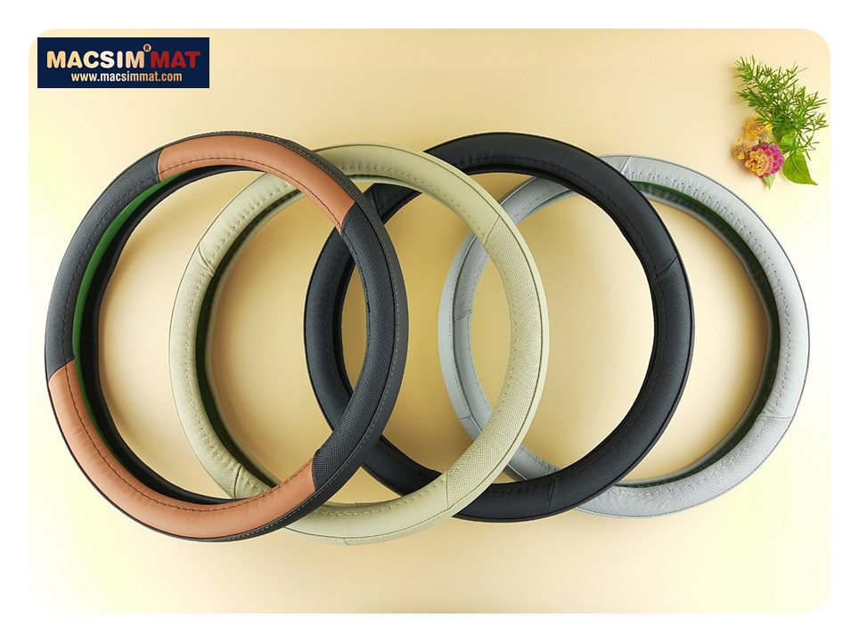 Bọc vô lăng cao cấp chất liệu da thật 100%, khâu tay thủ công size M phù hợp các loại xe nhãn hiệu Macsim mã 8912