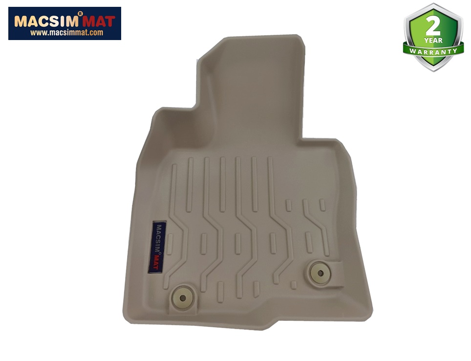 Thảm hn lót sàn xe ô tô Mazda CX8 Nhãn hiệu Macsim chất liệu nhựa TPV cao cấp màu be (FDW-179) - 3 hàng ghế