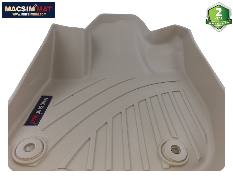 Thảm lót sàn xe ô tô Honda City 2015-đến nay Nhãn hiệu Macsim chất liệu nhựa TPV cao cấp màu be (FDW-037)