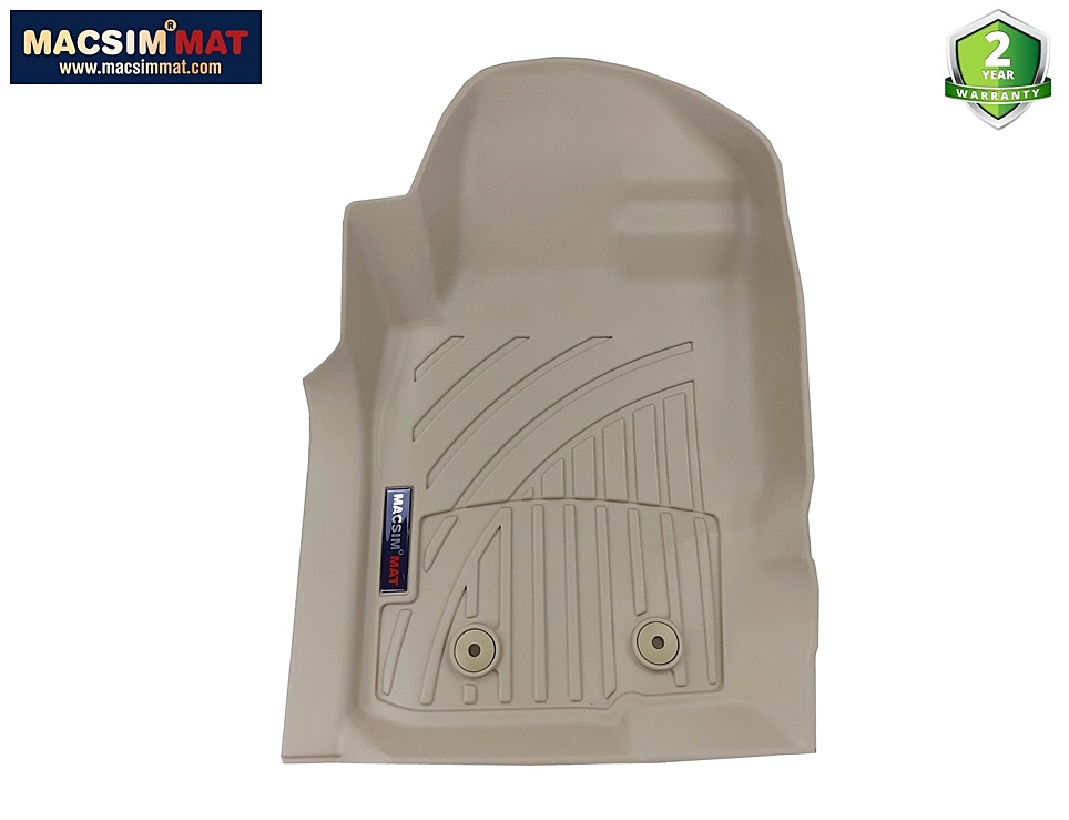 Thảm lót sàn xe ô tô Ford Everest 2016-2022 hn Nhãn hiệu Macsim chất liệu nhựa TPV cao cấp màu be ( fdw-033)