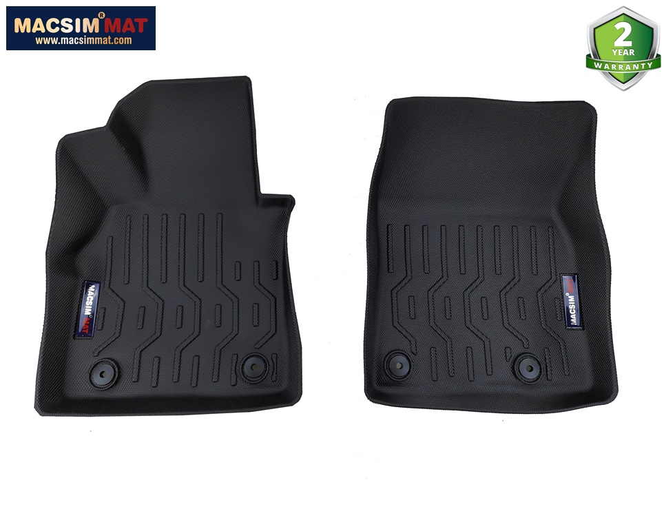 Thảm lót sàn xe ô tô Mazda CX3 Nhãn hiệu Macsim đen nhám chất liệu nhựa TPV cao cấp  (FDW-114) - 2 hàng ghế