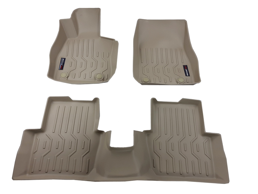 Thảm lót sàn xe ô tô Mazda CX30 2020 + Nhãn hiệu Macsim chất liệu nhựa TPV cao cấp màu be  (FDW-155)