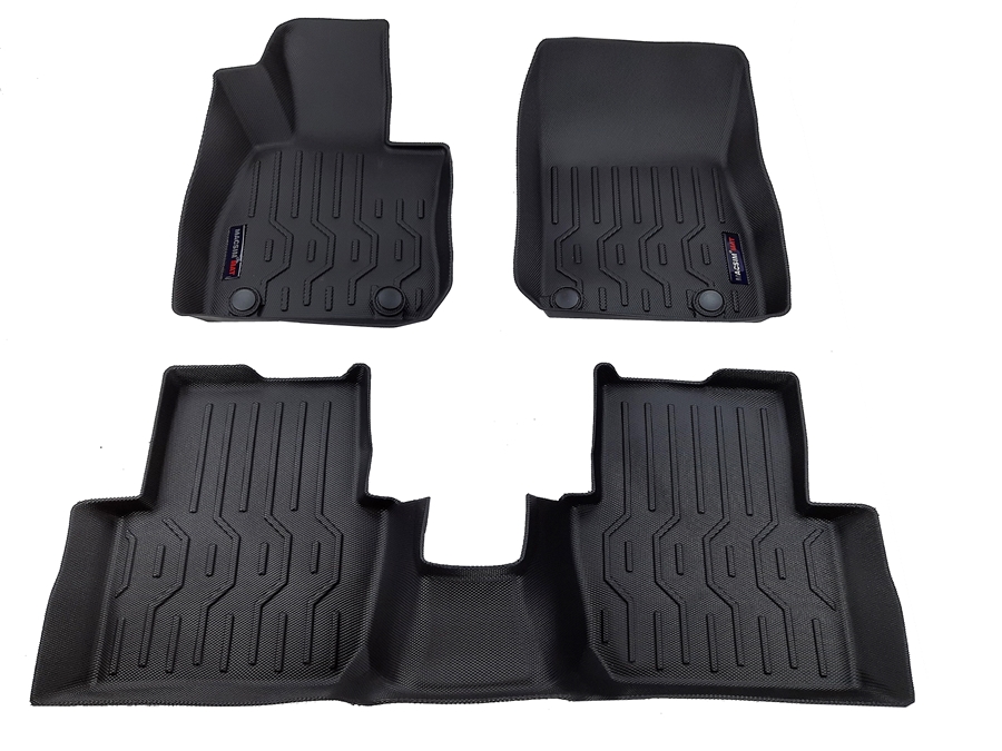 Thảm lót sàn xe ô tô Mazda CX3 Nhãn hiệu Macsim đen nhám chất liệu nhựa TPV cao cấp  (FDW-114) - 2 hàng ghế