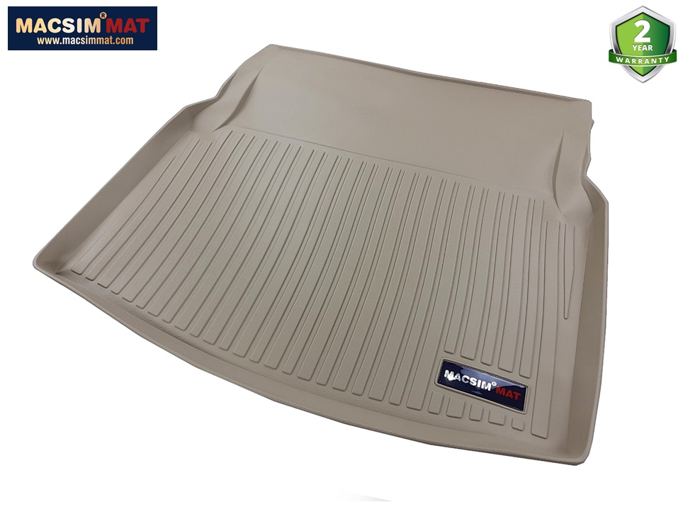 Thảm lót cốp hn xe ô tô Mercedes C 2015 -nay nhãn hiệu Macsim chất liệu TPV cao cấp màu be (181)