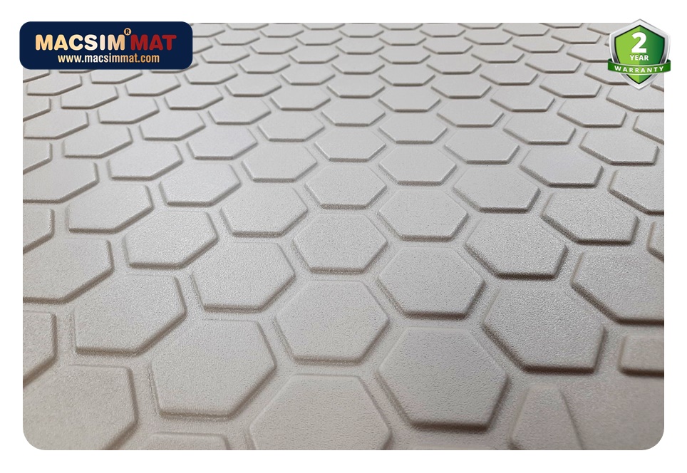 Thảm lót cốp ô tô Mazda 6 (2014-Nay) MACSIM màu đen + be – TPV cao cấp, chuẩn form, sử dụng lâu dài (mã 05)