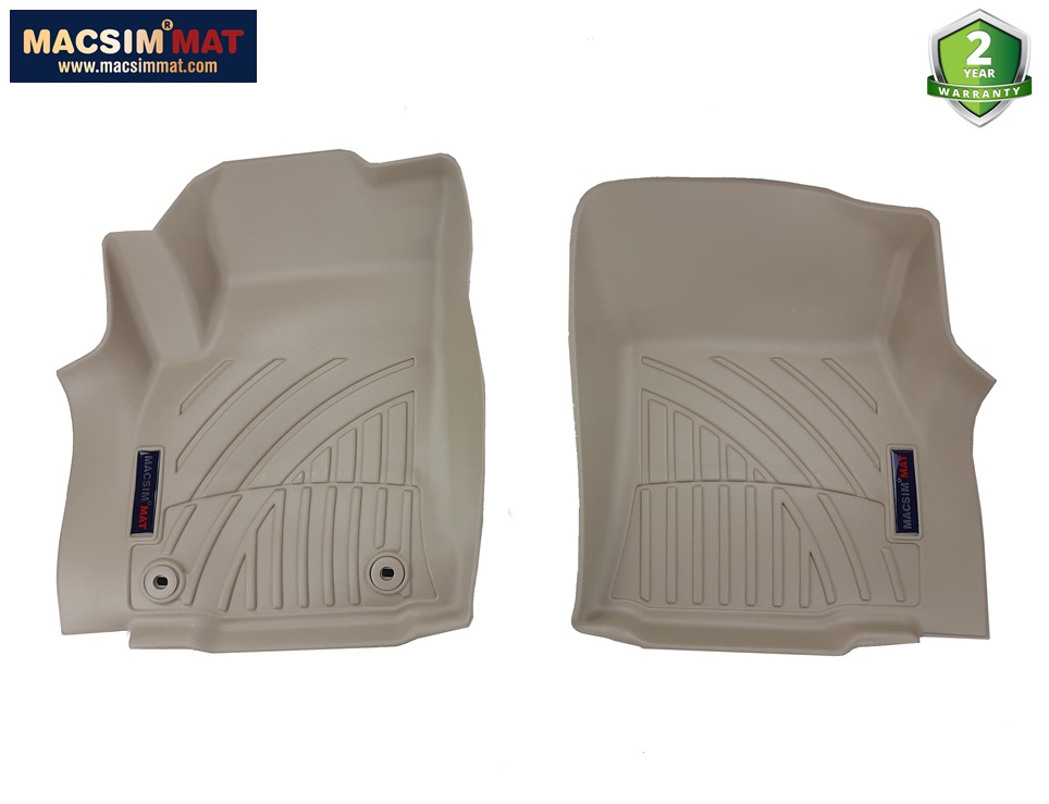 Thảm lót sàn xe ô tô Toyota Innova 2016-đến nay Nhãn hiệu Macsim chất liệu nhựa TPV  màu be(FDW-118) - 3 hàng ghế
