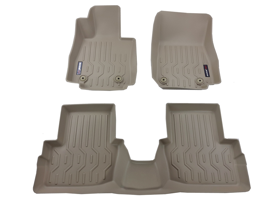 Thảm hn lót sàn xe ô tô Mazda 2 2016-đến nay Nhãn hiệu Macsim chất liệu nhựa TPV cao cấp màu be