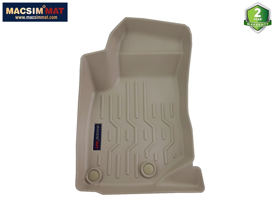 Thảm lót sàn xe ô tô Peugeot 2008 Nhãn hiệu Macsim chất liệu nhựa TPV cao cấp màu be (FDW-174) - 2 hàng ghế