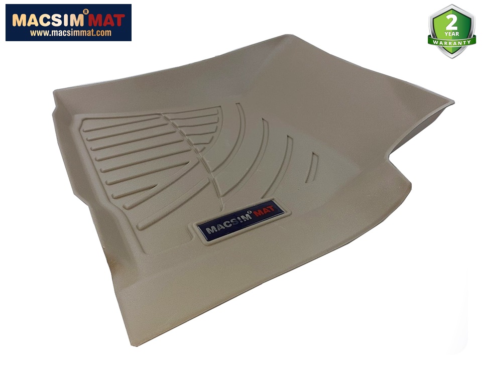 Thảm hn lót sàn xe ô tô Toyota Hilux 2015- 2022+ Nhãn hiệu Macsim chất liệu nhựa TPV cao cấp màu be (FDW-017)