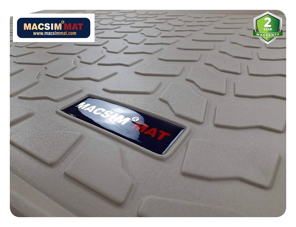 Thảm lót cốp xe ô tô Mercedes GLC 2016-2017 màu be nhãn hiệu Macsim chất liệu TPV cao cấp (124)