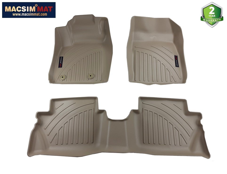 Thảm lót sàn xe ô tô Ford ecosport 2012 + màu be - Nhãn hiệu Macsim chất liệu nhựa TPV