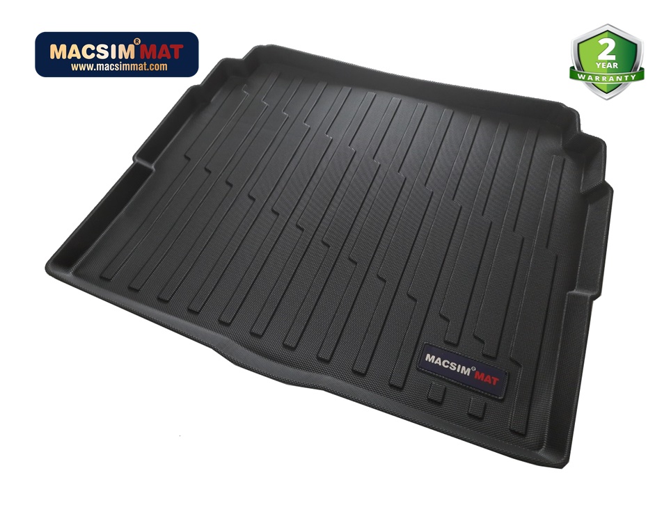 Thảm lót cốp hn xe ô tô Peugeot 3008 2017- nay nhãn hiệu Macsim chất liệu TPV cao cấp 348 màu đen