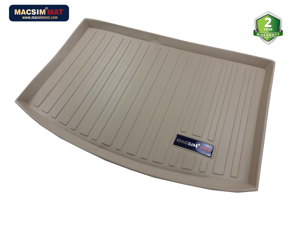 Thảm lót cốp xe ô tô MAZDA CX3 2017+nhãn hiệu Macsim chất liệu TPV cao cấp màu be (348)