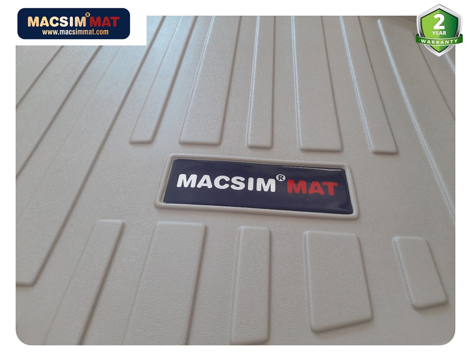 Thảm lót cốp hn xe ô tô Honda Civic 2016-2019 nhãn hiệu Macsim chất liệu TPV cao cấp màu đen&be (205)