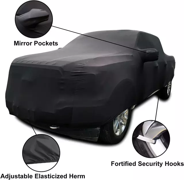 Bạt phủ ô tô trong nhà dòng SUV cỡ L nhãn hiệu Macsim sử dụng trong nhà chất liệu vải thun - màu đen