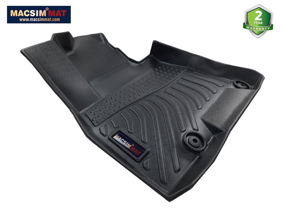 Thảm lót sàn xe ô tô Hyundai Genesis GV80 Nhãn hiệu Macsim chất liệu nhựa TPE cao cấp màu đen