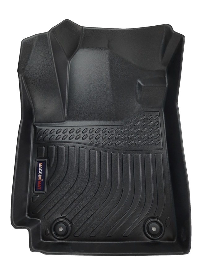 Thảm sd1 lót sàn xe ô tô  KIA Morning 2017-2022 chất liệu TPE thương hiệu Macsim màu đen