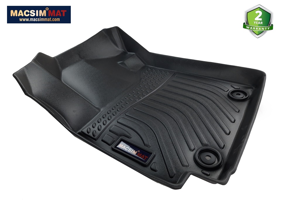 Thảm sd1 lót sàn xe ô tô  KIA Morning 2017-2022 chất liệu TPE thương hiệu Macsim màu đen