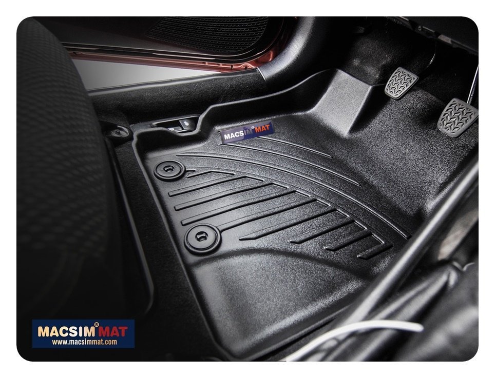 Thảm lót sàn hn Toyota Vios 2014 - nay  Nhãn hiệu Macsim chất liệu nhựa TPV cao cấp màu đen - 2 hàng ghế